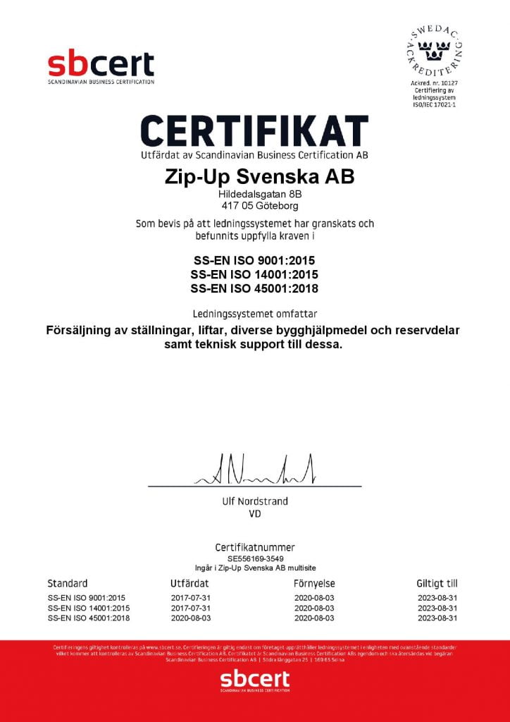 Certifikat 2 Zip Up Svenska AB se Gbg 2020 1 page 001